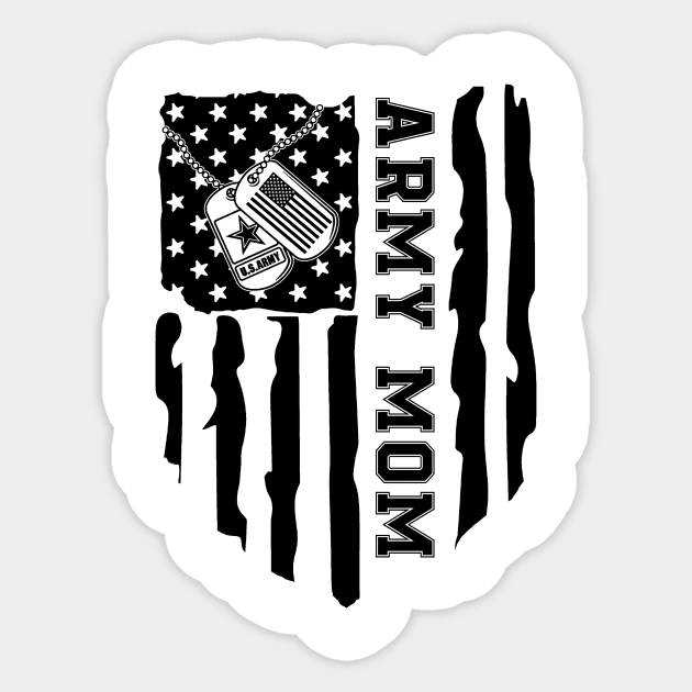 Proud Army Mom Sticker by Customprint